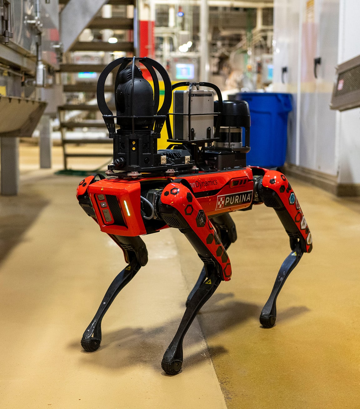 Spot performs acoustic inspections for Purina Petcare